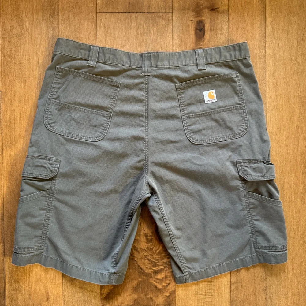 Carhartt‎ Force Cargo Shorts Men's 42 Broxton Ripstop Gray Heavy Duty Comfort